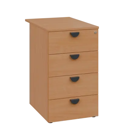 TKC - 71 kontejner přístavný, 4-zásuvkový, deska 18 mm, centrální zámek, buk royal